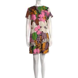 La Doublej Lake Como Silk Pink Mini Dress Size L